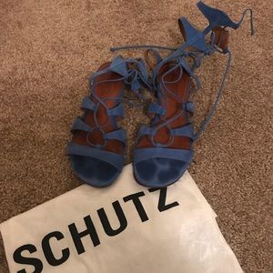 Schutz Lina Lace Up Gladiator Sandals